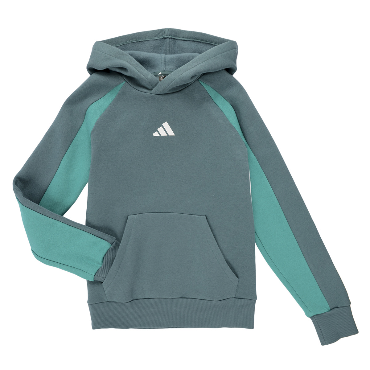 adidas - Seasonal Essentials Colorblock Fleece Hoodie Kids - Green