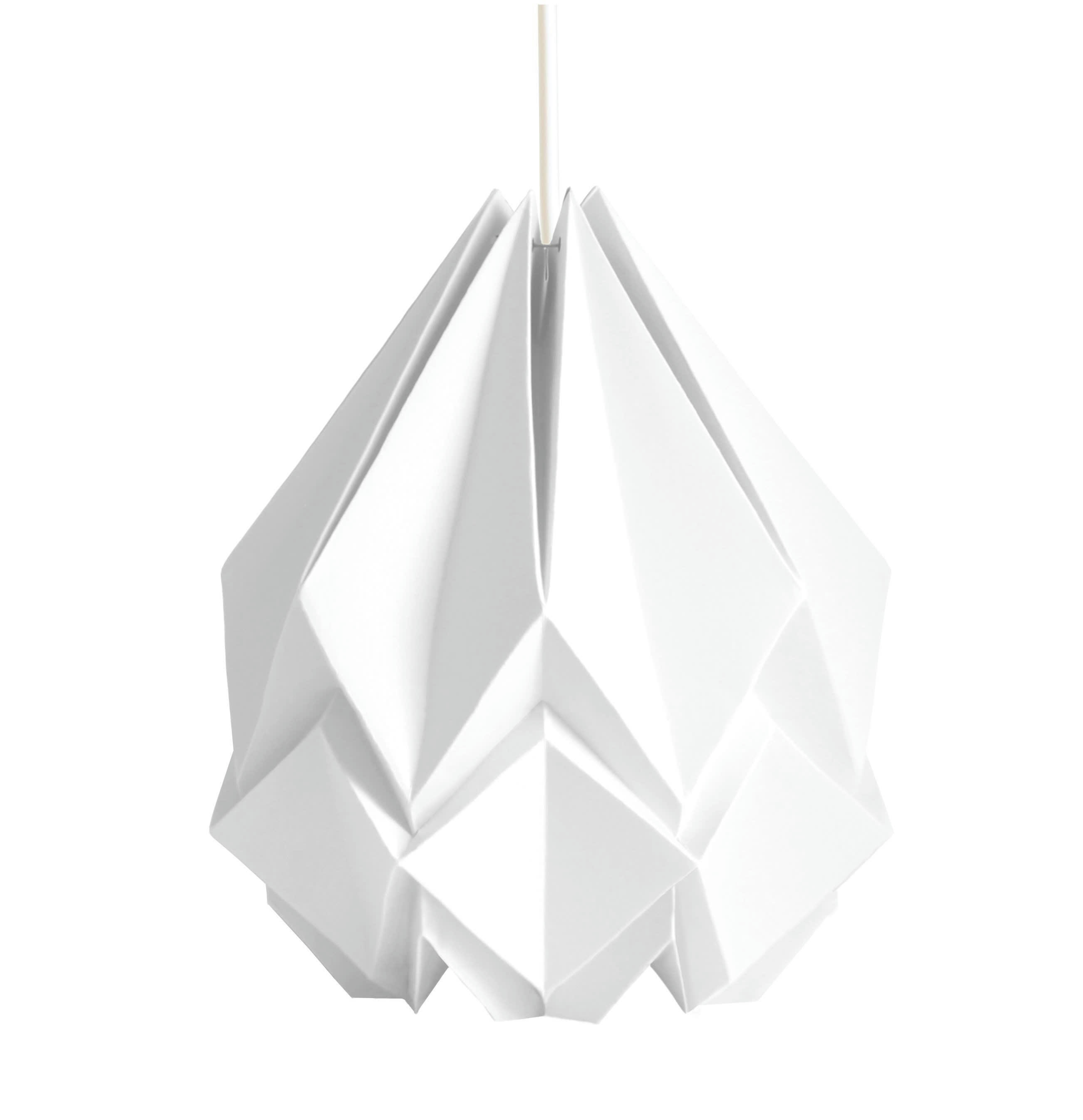 HANAHI - Suspension origami couleur unie en papier taille L
