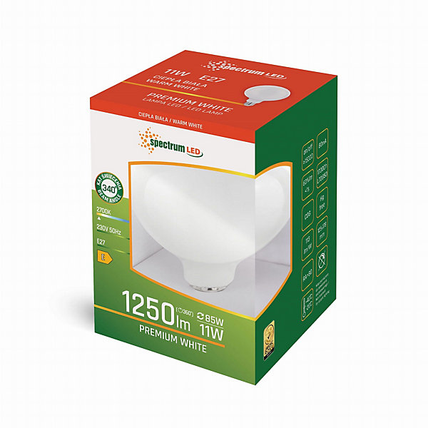 AMPOULE LED 11W CHAUDE E27 230V WOJ 14367