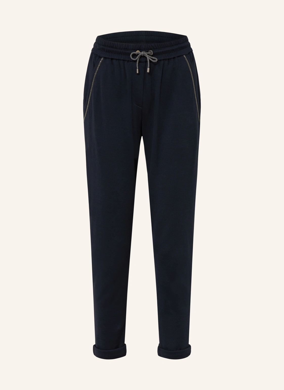 BRUNELLO CUCINELLI 7/8-Hose im Jogging-Stil mit Seide und Perlen