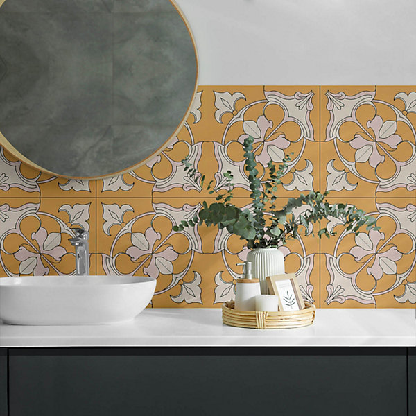 Panneau Décoratif Wallfluent 120x60 cm Motif Floral Orné 1 pièce