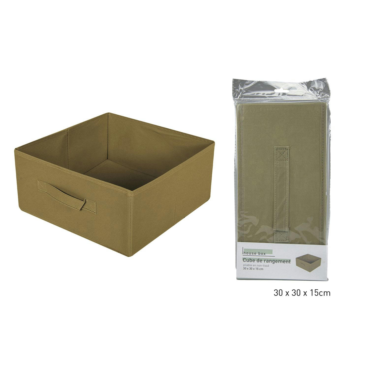 - Lot de 6 boites de rangement pliables en polypropylène avec poignée -