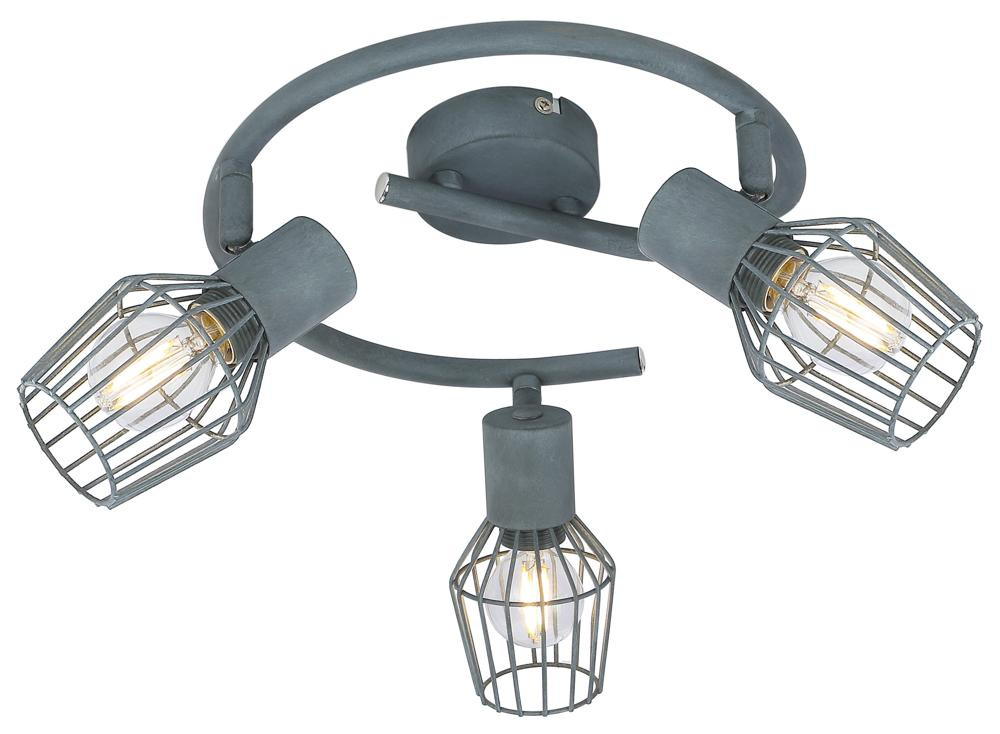Lampa sufitowa szara VIKING 3xE14x40W wym: 18x43x43 cm Candellux