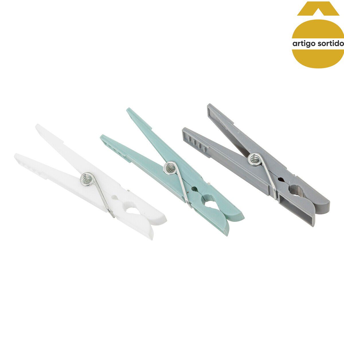 Conjunto de 24 molas em plástico coloridas