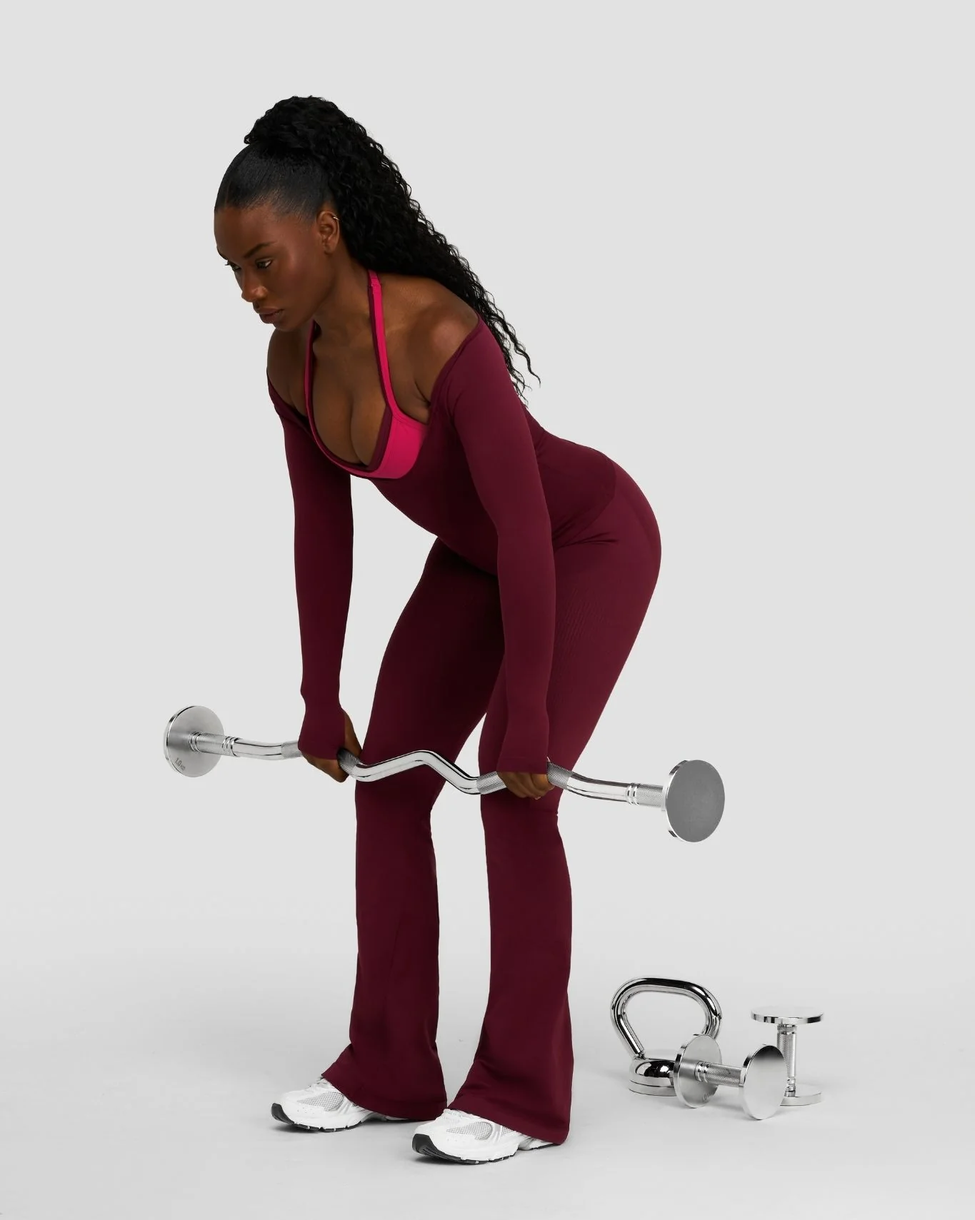 Elevate™ Sculpting Seamless Adjustable Halter Bra | Merlot