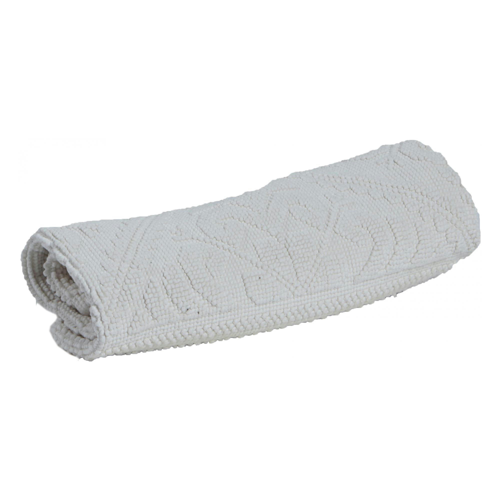 ENZO - Tapis de Bain  en coton ciment 54 x 64