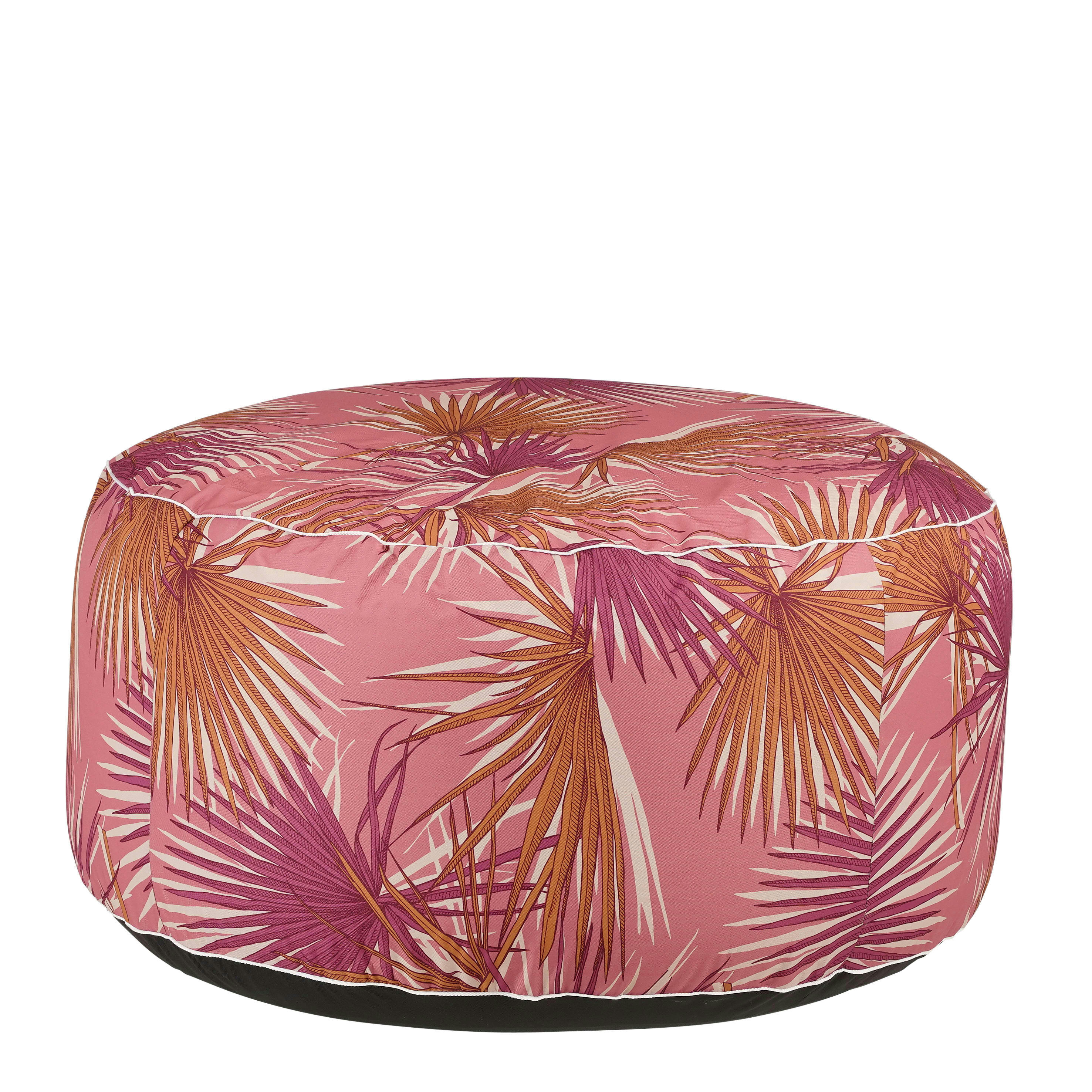 NUNO - Pouf d'extérieur gonflable fueilles violet D80