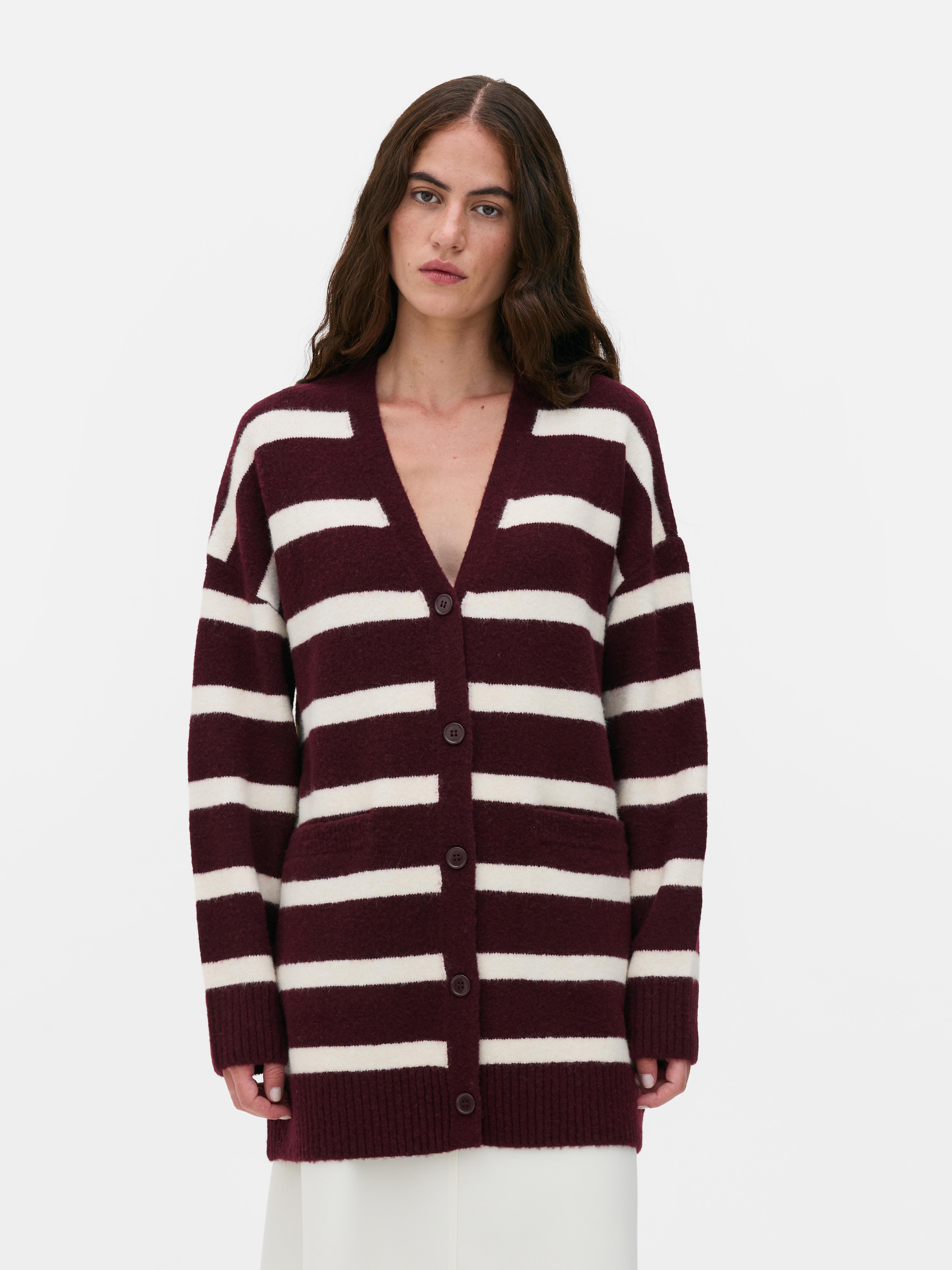 Striped Longline Cardigan