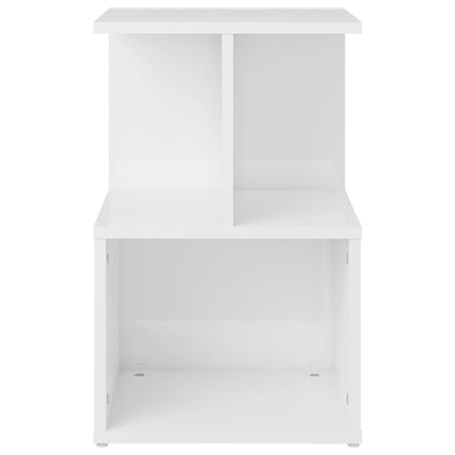 NNEVL Bedside Cabinets 2 pcs High Gloss White 35x35x55 cm Chipboard