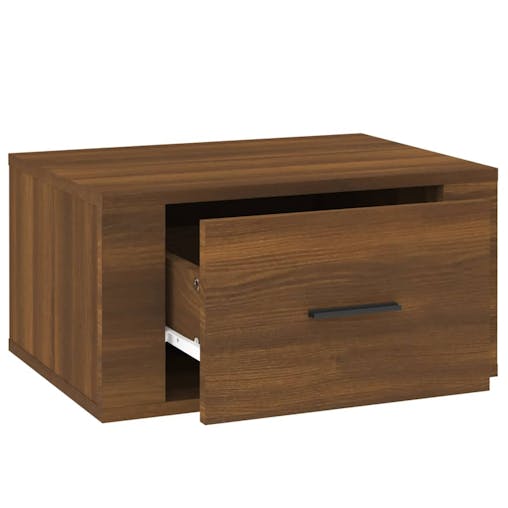 NNEVL Wall-mounted Bedside Cabinets 2 pcs Brown Oak 50x36x25 cm