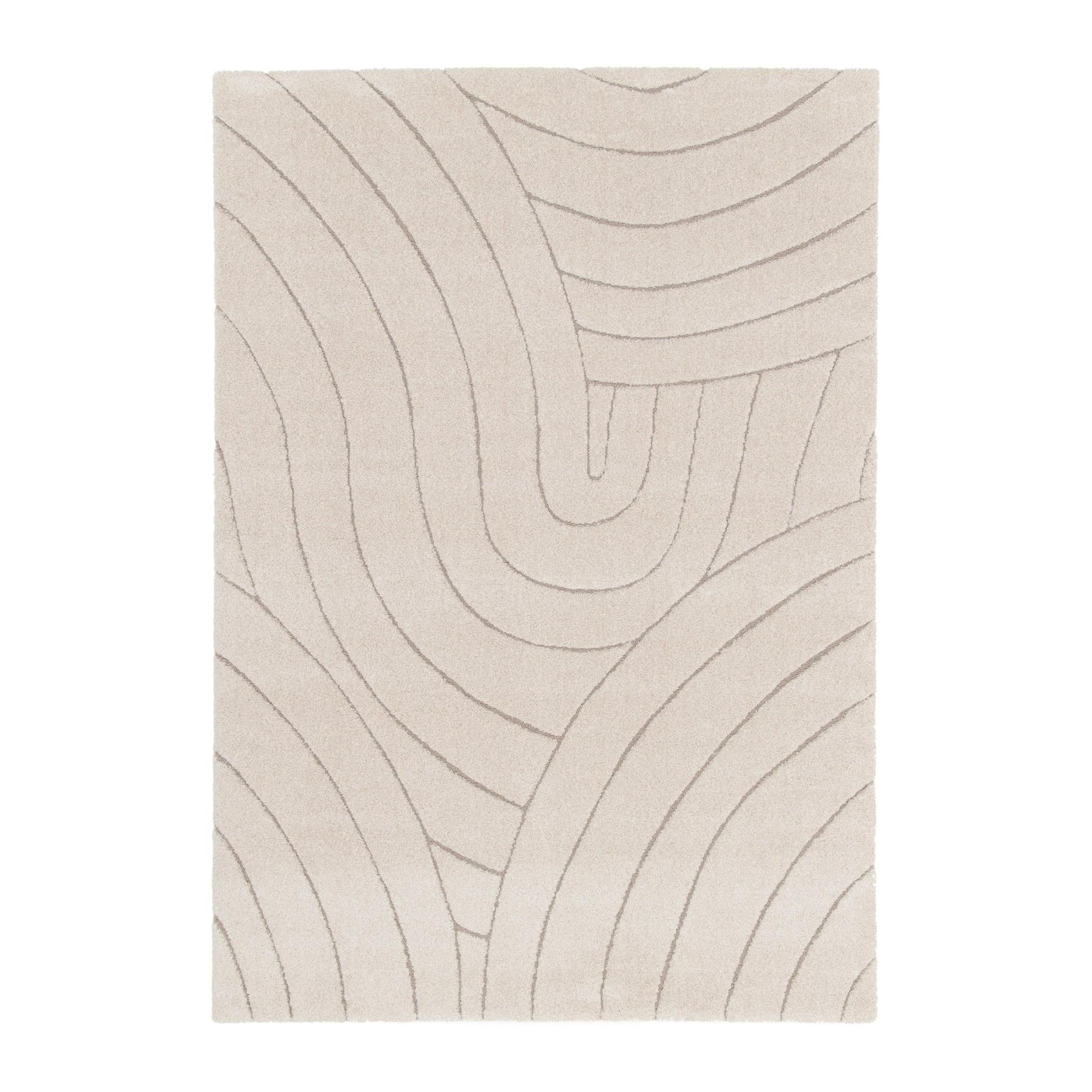 AFK Living vloerkleed Halo - reliëfeffect - beige - 120 x 170 cm