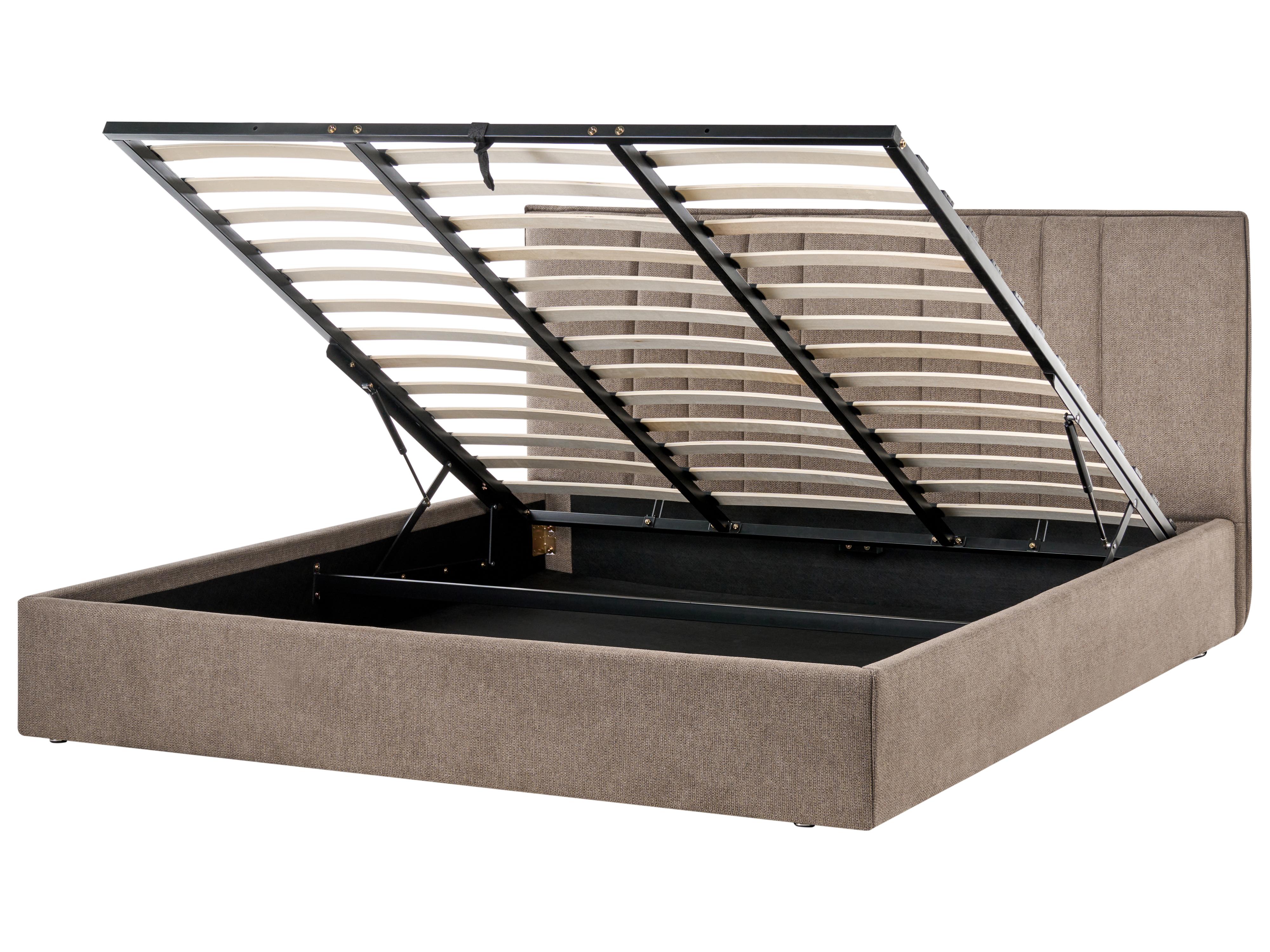 Ottoman Bed Fabric TARASCON 140 x 200 cm (EU Double) Taupe