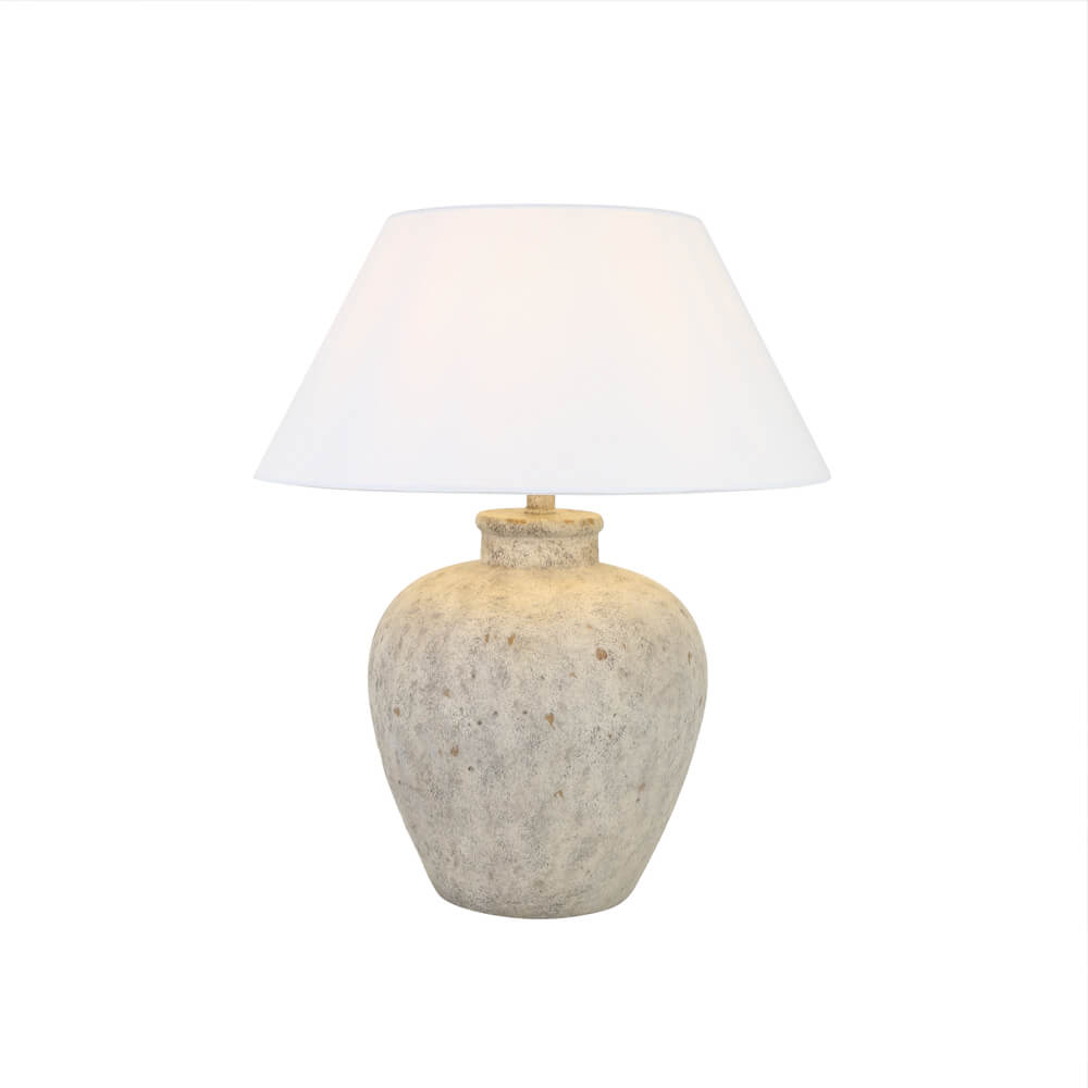 HOME DELUXE Grote stenen tafellamp LENE - Wit