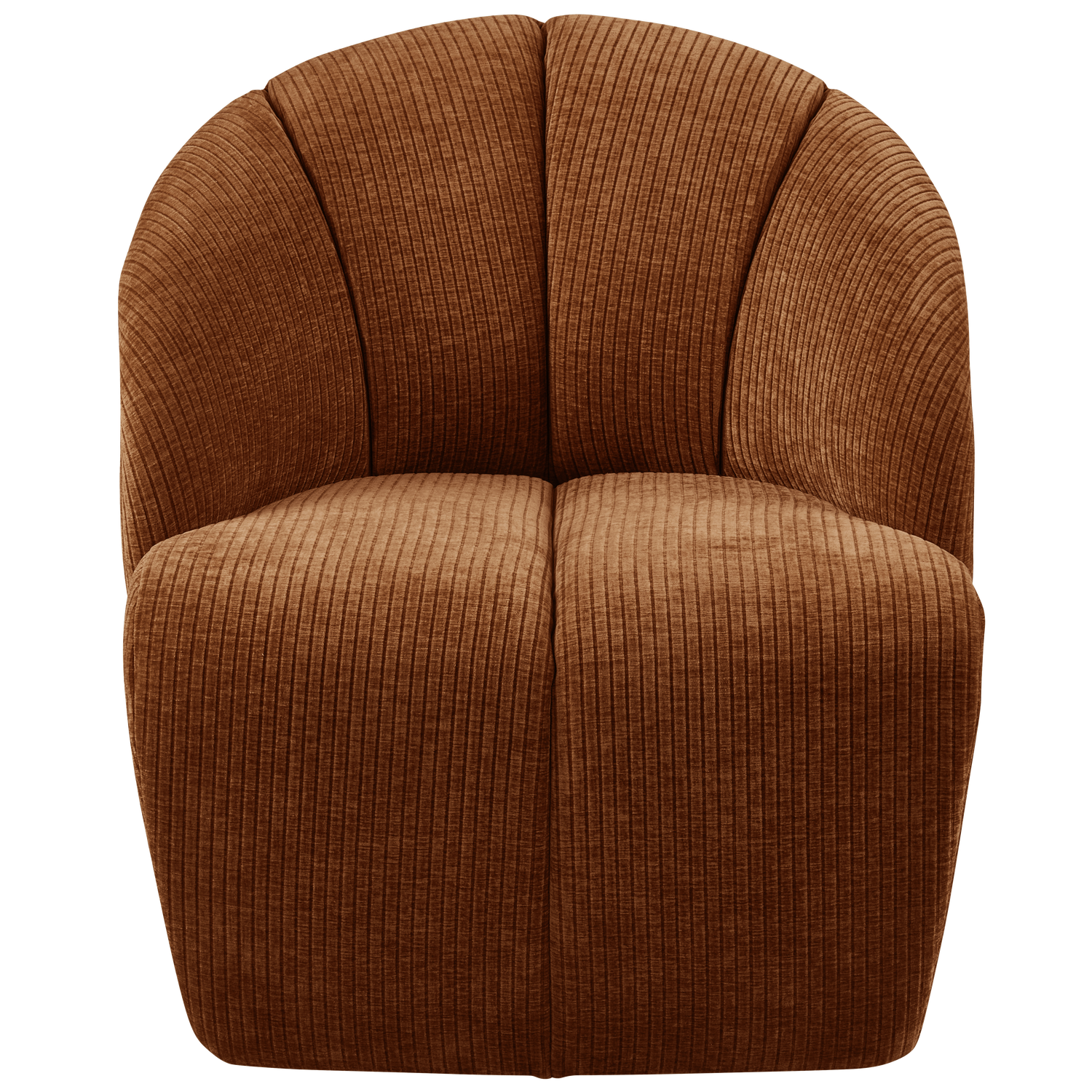 WOOOD draaifauteuil Mojo - Geweven Ribstof - Roest Bruin - 75x68x77 cm