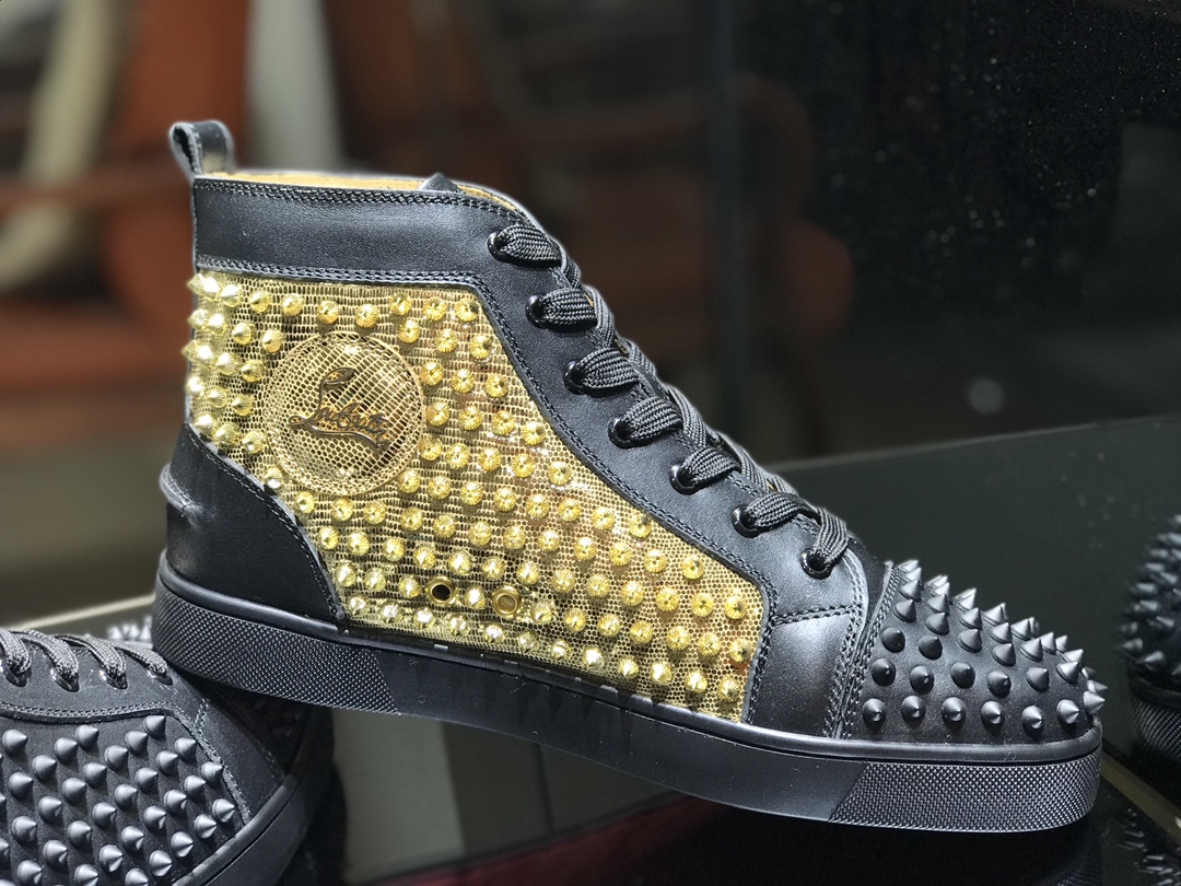 Christian Louboutin Spikes High Top Black