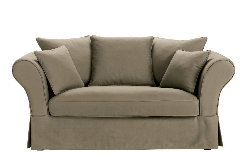 Roma - Housse de canapé 2 places taupe