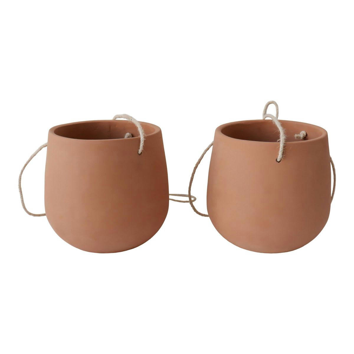 - Lot de 2 pots terre cuite suspendus
