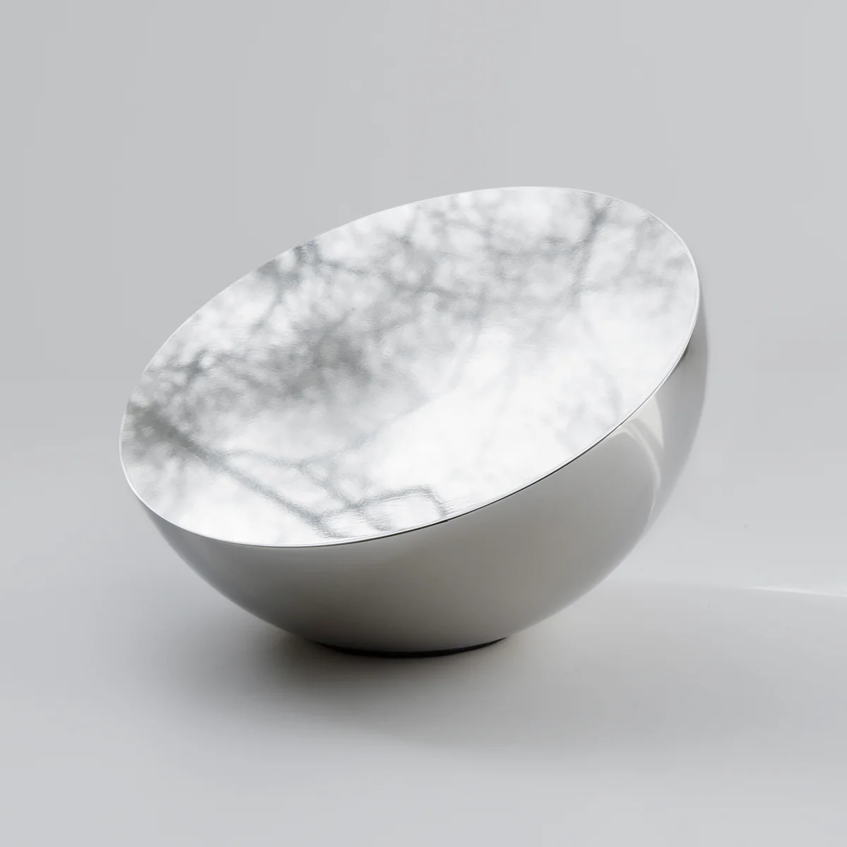 New Works - Aura Tischspiegel, H 9 cm / Ø 12,7 cm, Edelstahl