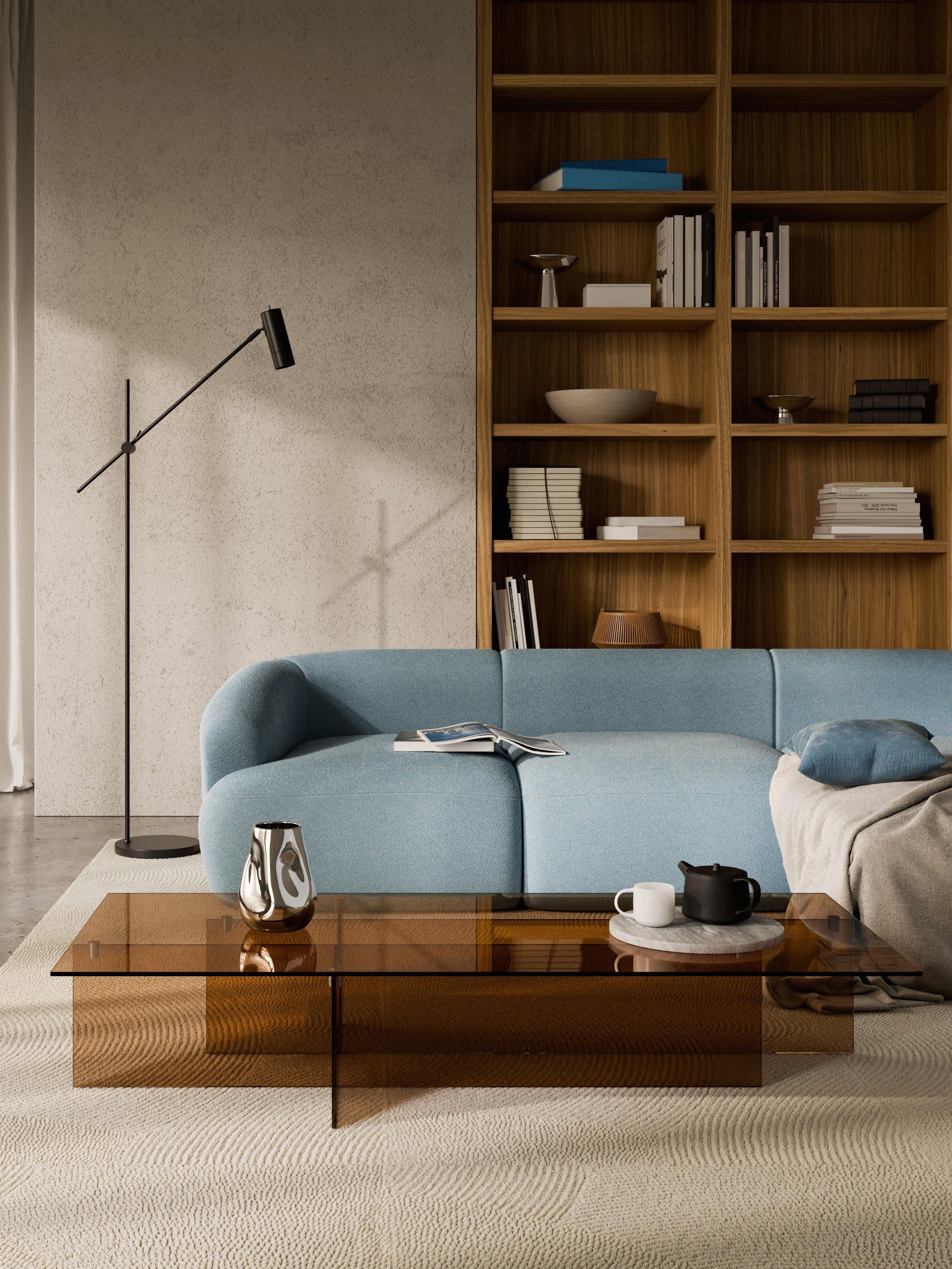 Großer Glas-Couchtisch Anouk, B 160 cm