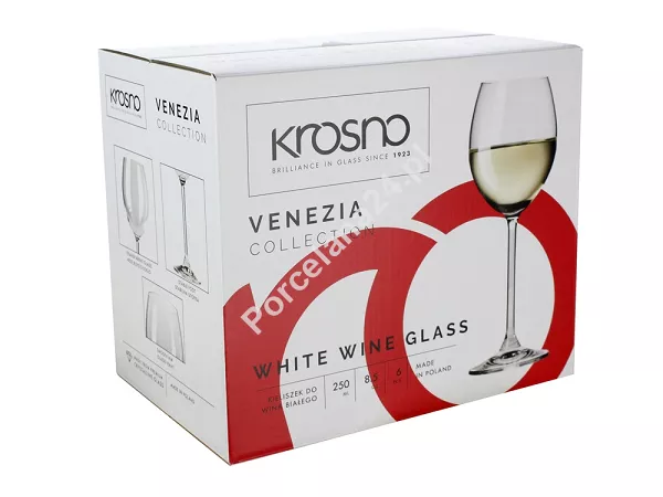 Kpl. kieliszków do wina białego 250 ml (6 szt) Krosno - Venezia (Lifestyle) 44.8235-0280