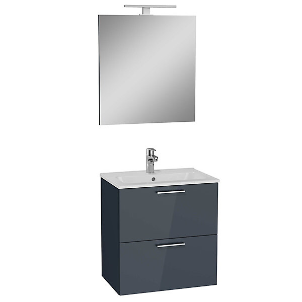 Meuble de salle de bain sous lavabo Naturel Stilla 60x60x45 cm blanc (STILLAD06056DC)