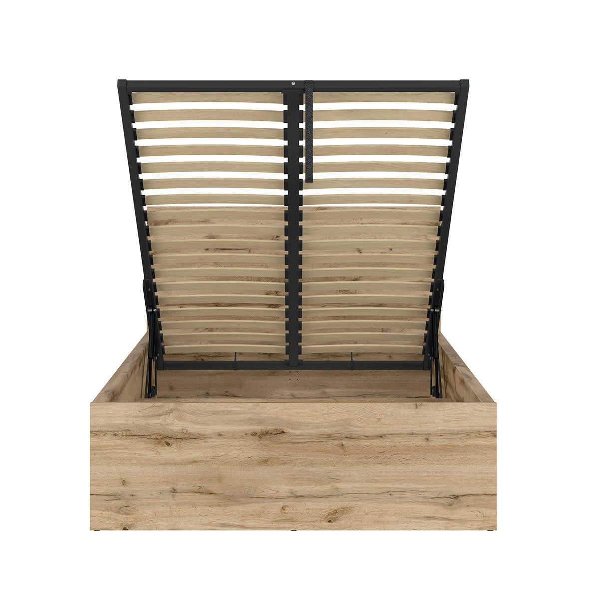- Lit coffre 120x200 sommier inclus naturel