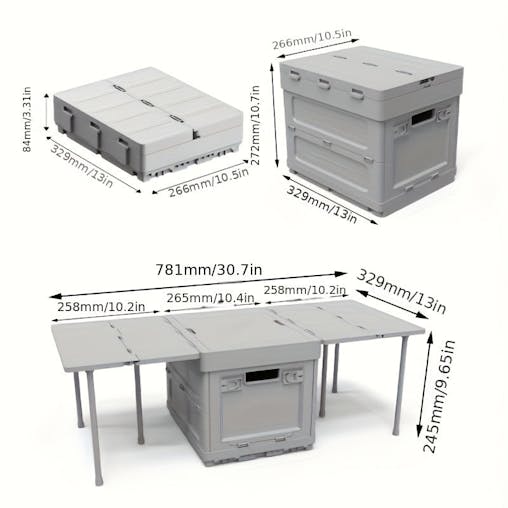 NNETM Folding Storage Box for Picnic & Camping Storage