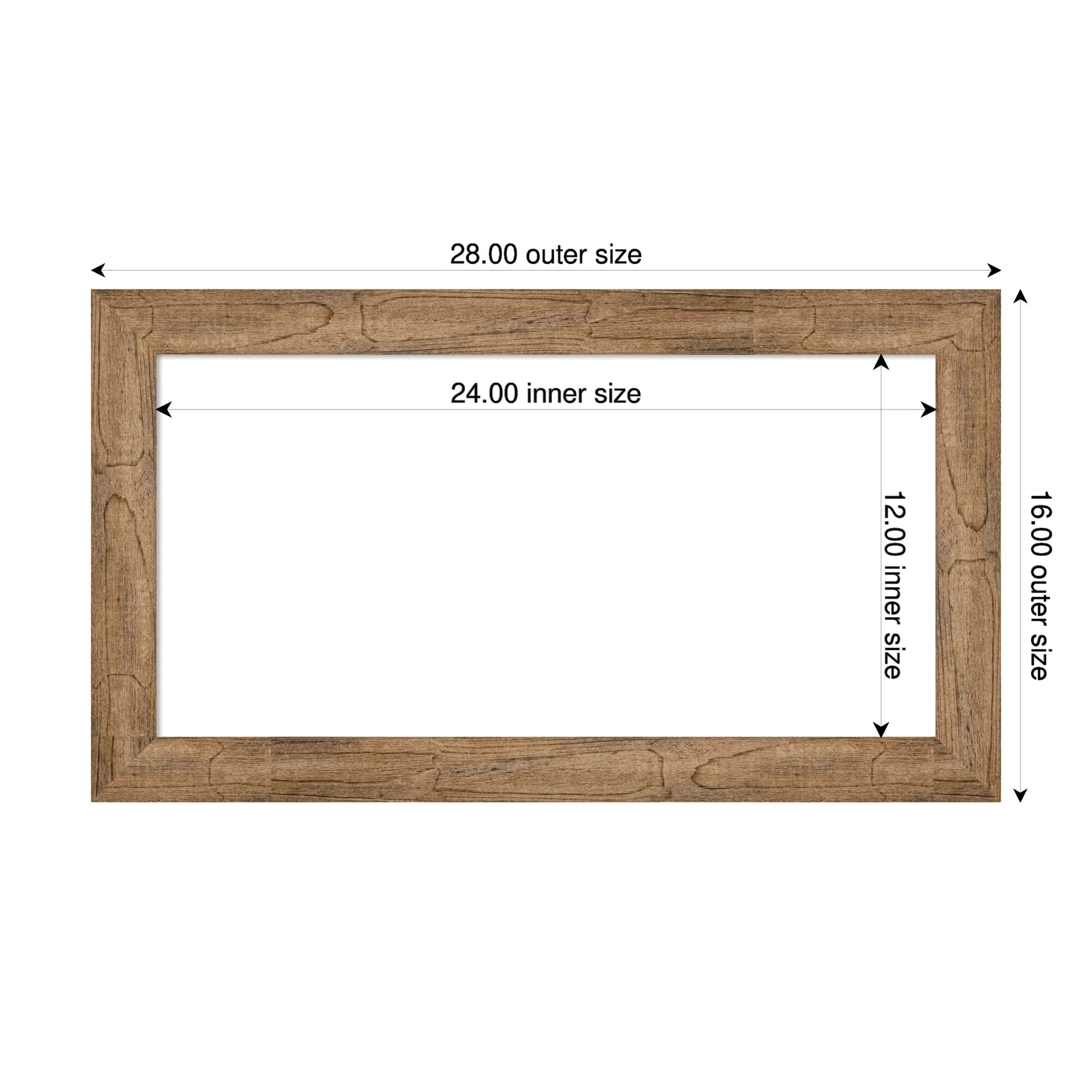 Amanti Art Owl Brown Narrow Framed Dry Erase Magnetic Board