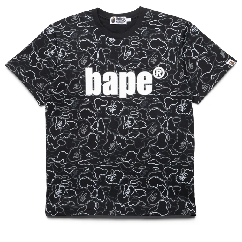 A Bathing Ape Neon Camo Bape Tee - Black
