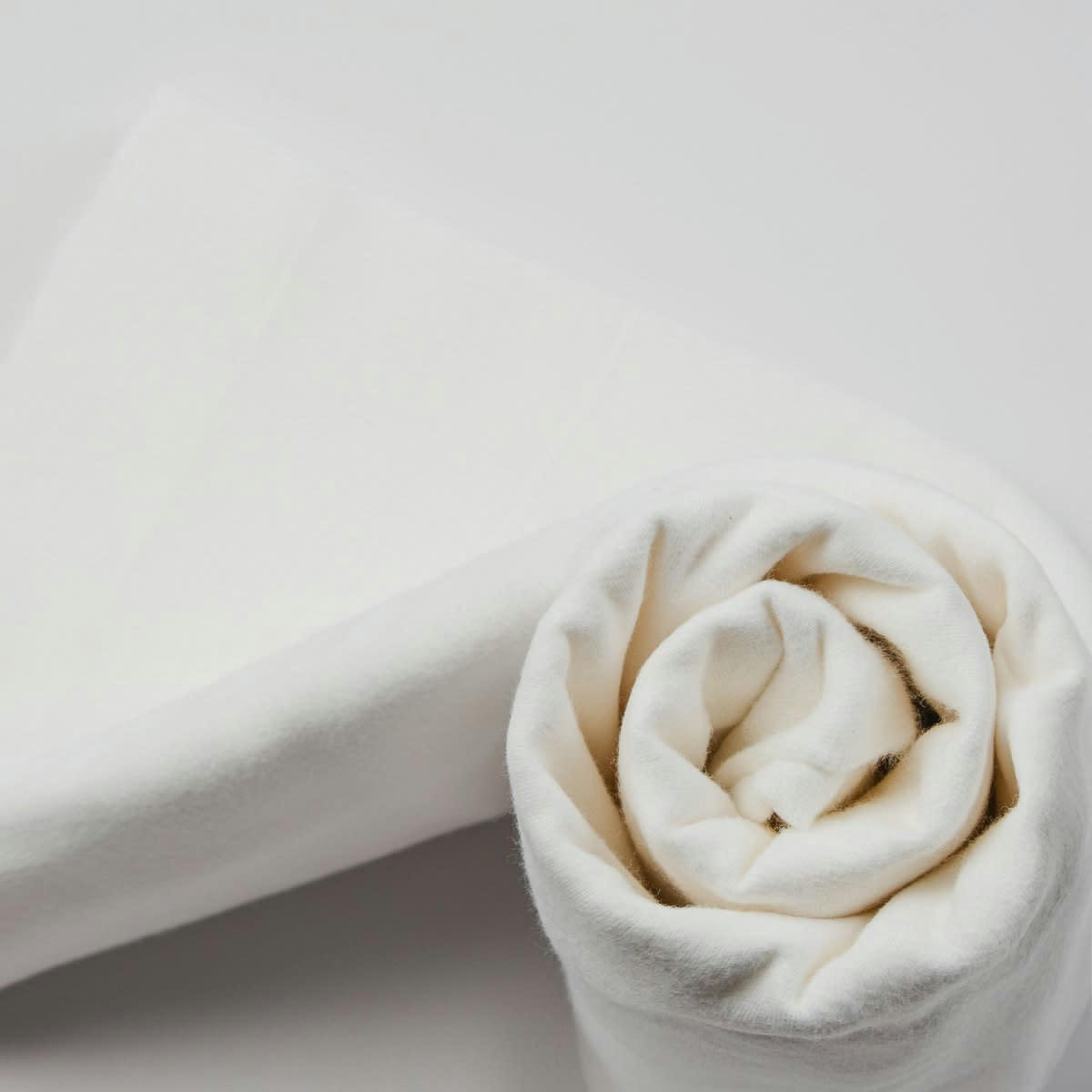 TOUDOUX - Drap housse flanelle en Molleton Blanc 200x200 cm