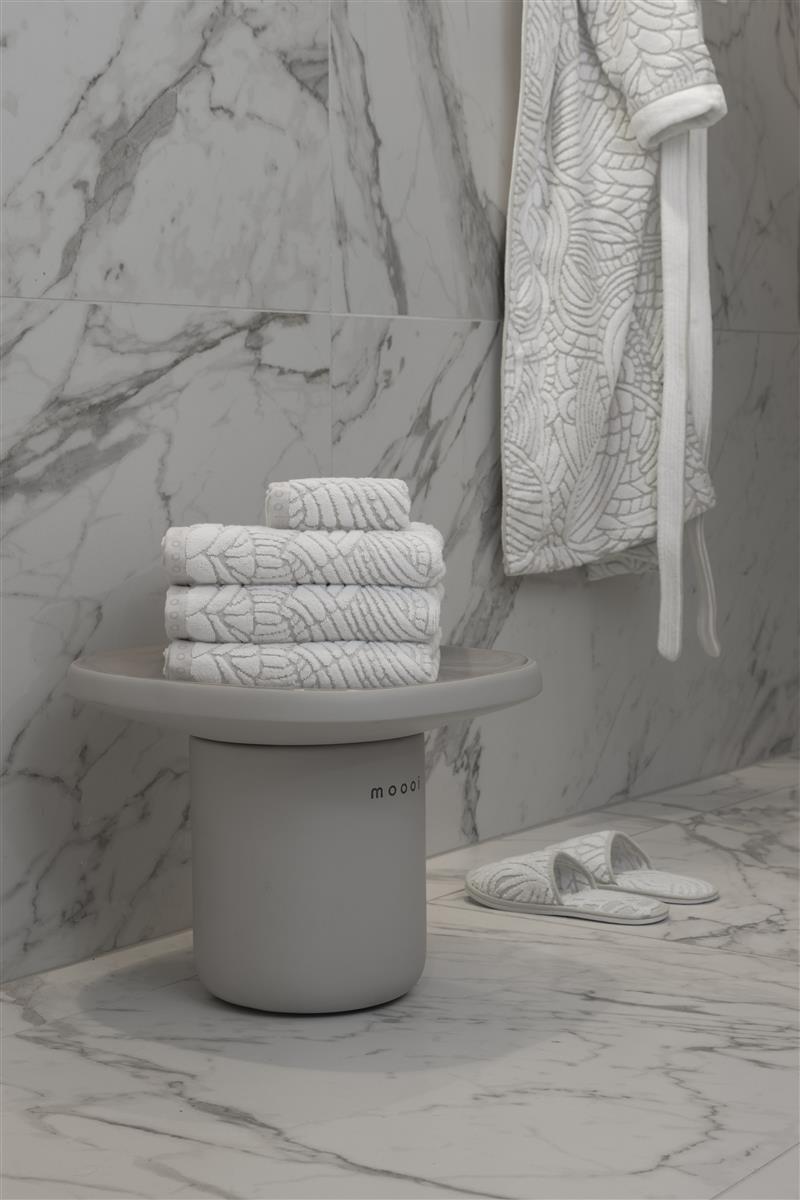 MOOOI Dodo Pavone - Douchehanddoek - Wit - 55x100 / 22x40 Inch cm