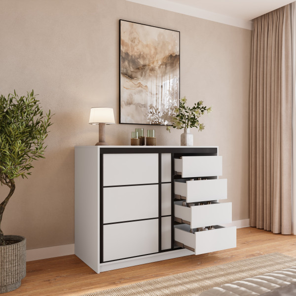 Komoda LOFT dwudrzwiowa 120 cm dąb artisan