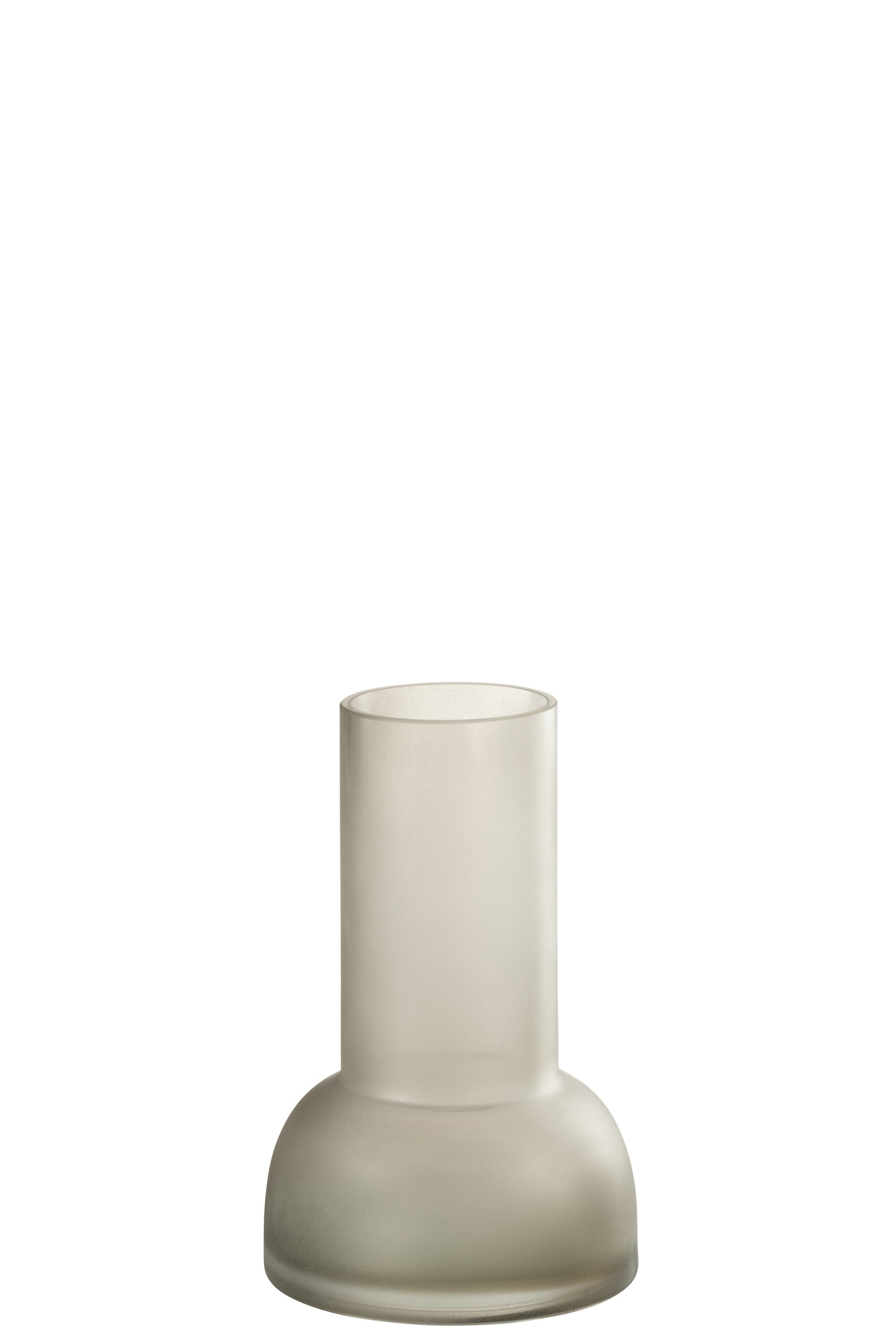 J-Line vaas kandelaar Yara - glas - grijs - small - 20 cm ho