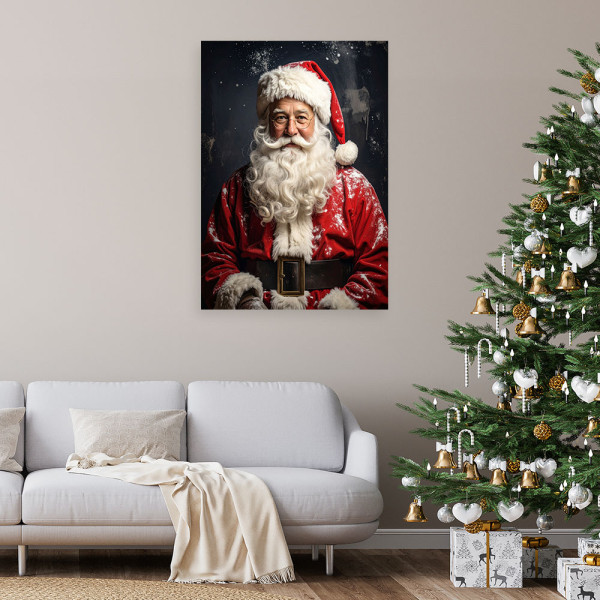 Obraz do salonu pokoju dziecka biura, Święty mikołaj prezenty zima 20x30