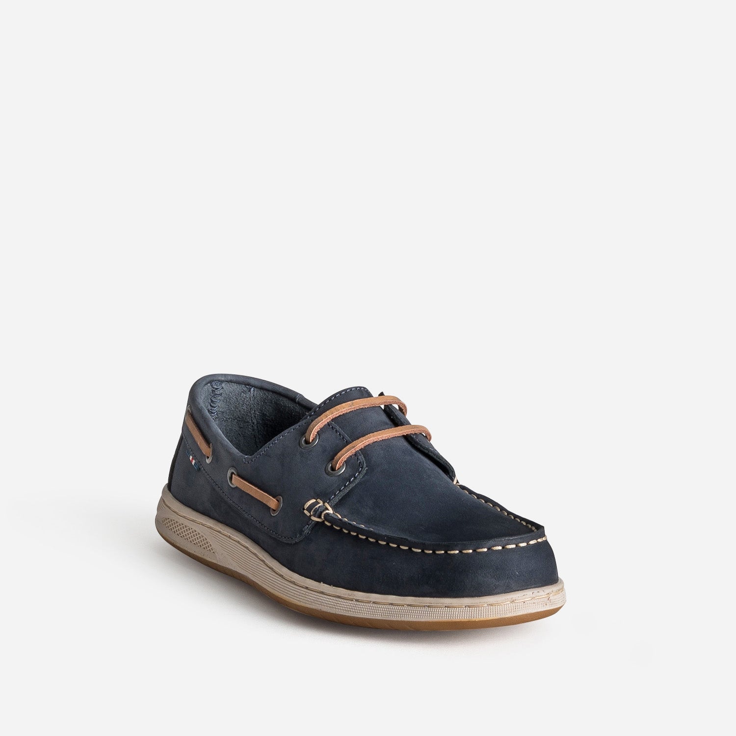 Chaussure-bateau marine cuir nubuck