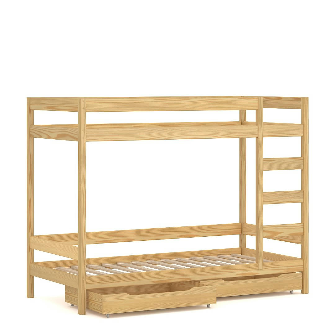 - Lit superposé en pin massif 180x80 naturel