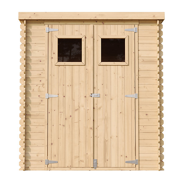 Abri de jardin en bois AVEC SOL TRAITé - l204xL204xH200 cm/3.53 m2 - M309 M309G - Timbela