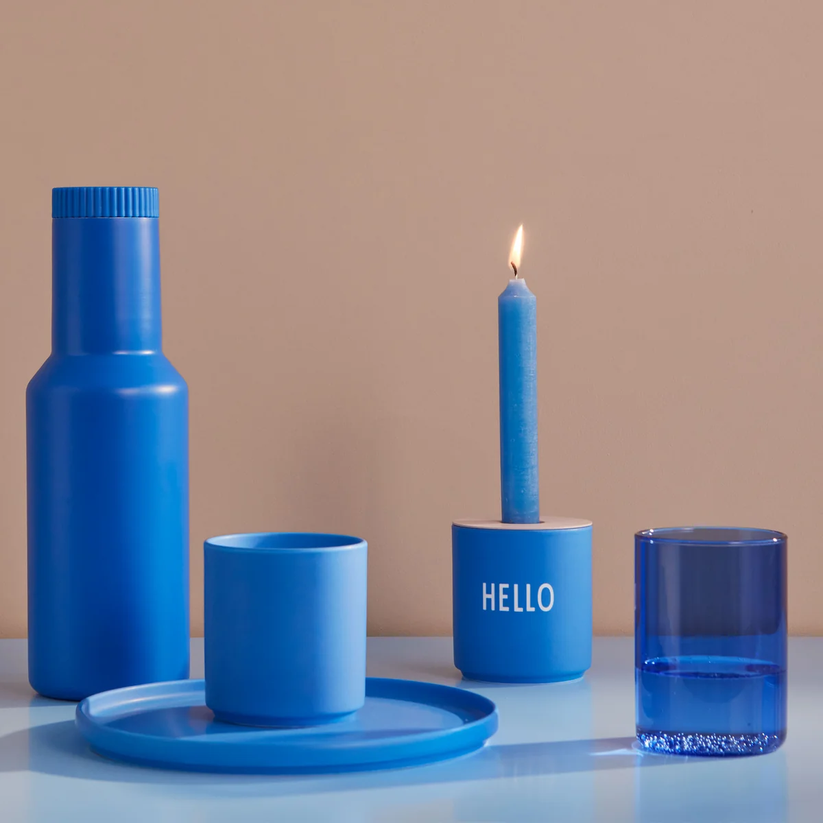 Design Letters - The Mute Favourite Porzellan Becher, 250 ml, kobaltblau (2er-Set)