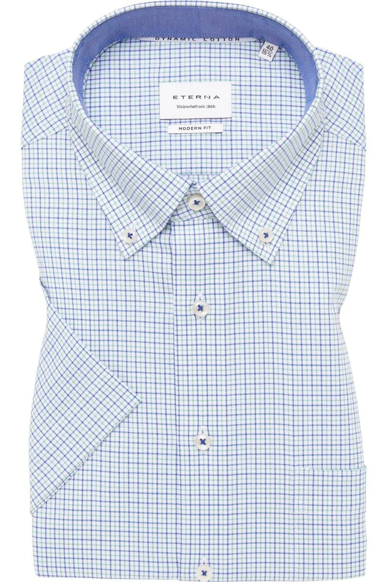 ETERNA Modern Fit Hemd blau, Kariert