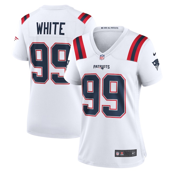 Keion White New England Patriots Nike Women's  Game Jersey -  White/Navy/Red