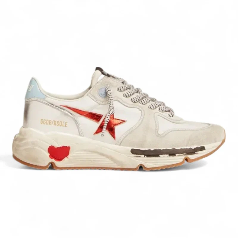 Running Sole sneakers in nylon and suede with red laminated leather star