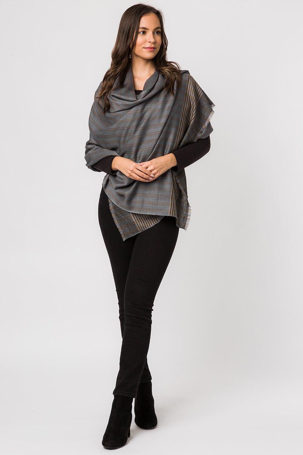 Pure Luxuries London Aspect' Cashmere & Merino Wool Throw