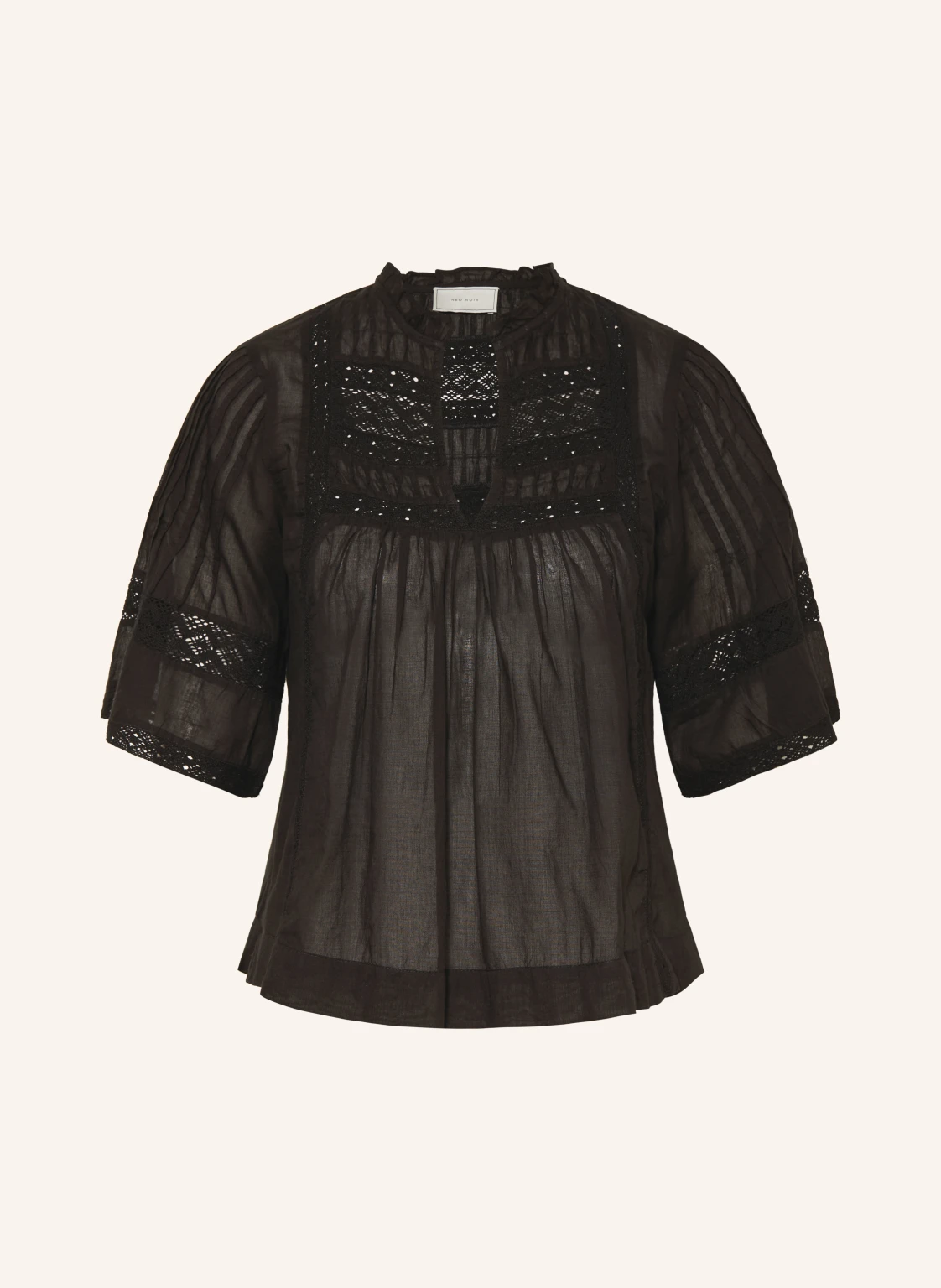 NEO NOIR Blusenshirt SIAMA mit Spitze
