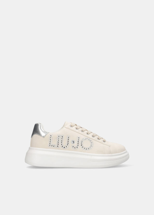 Sneakers con logo gioiello