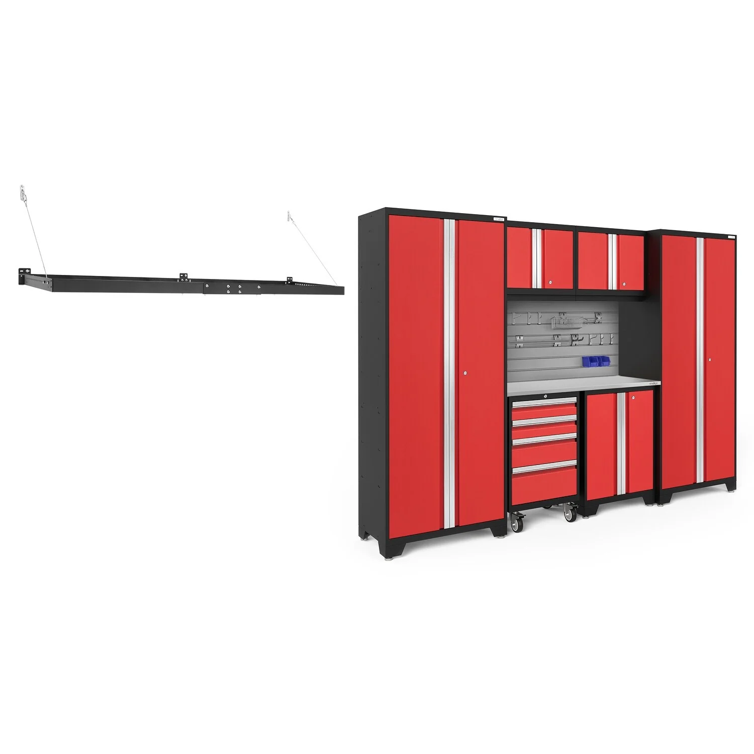 NewAge Products Bold Series 3.0 Red 8 Piece Cabinet Set with Accessory Kit