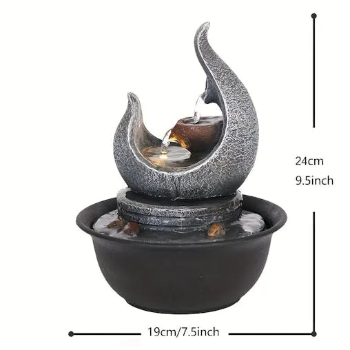 NNETM Moon Fountain USB-Powered Tabletop Waterfall Kit