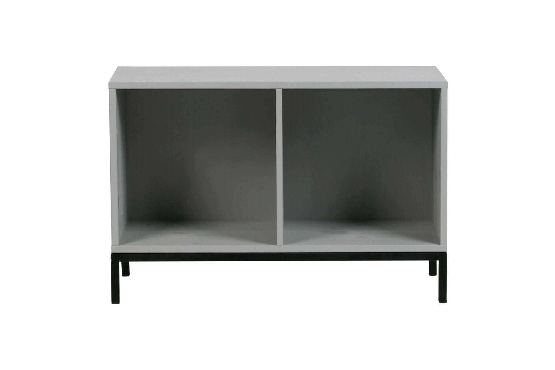 INCL - Grand cabinet 2 espaces de rangement  en bois gris