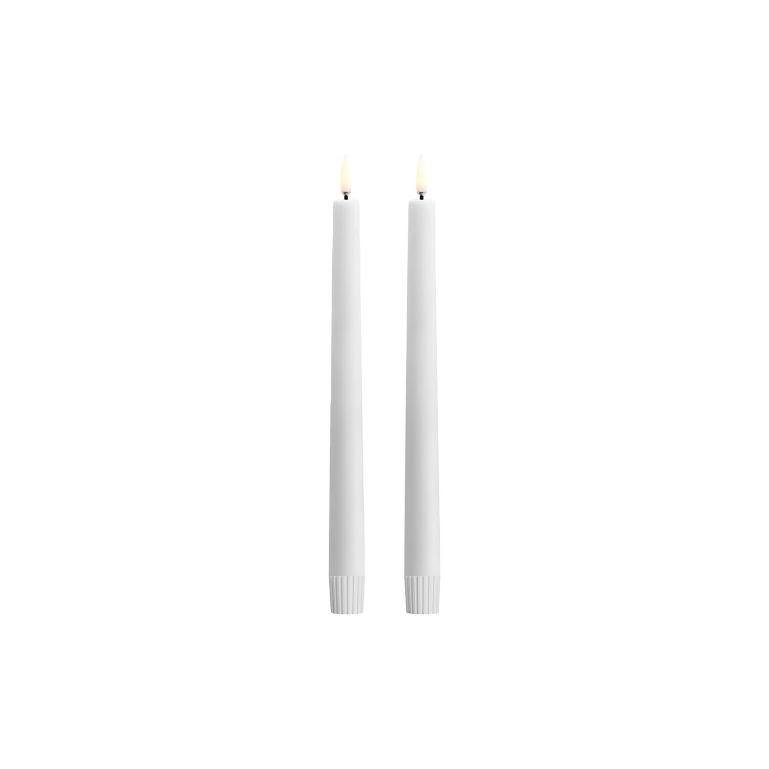 Outdoor LED taper candle 2-pack, white
