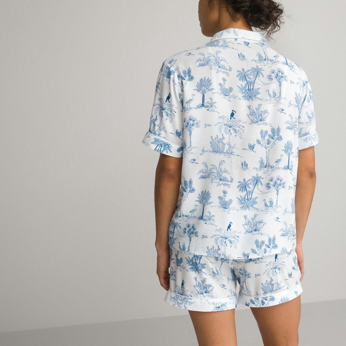 Pyjashort imprimé inspiration Toile de Jouy