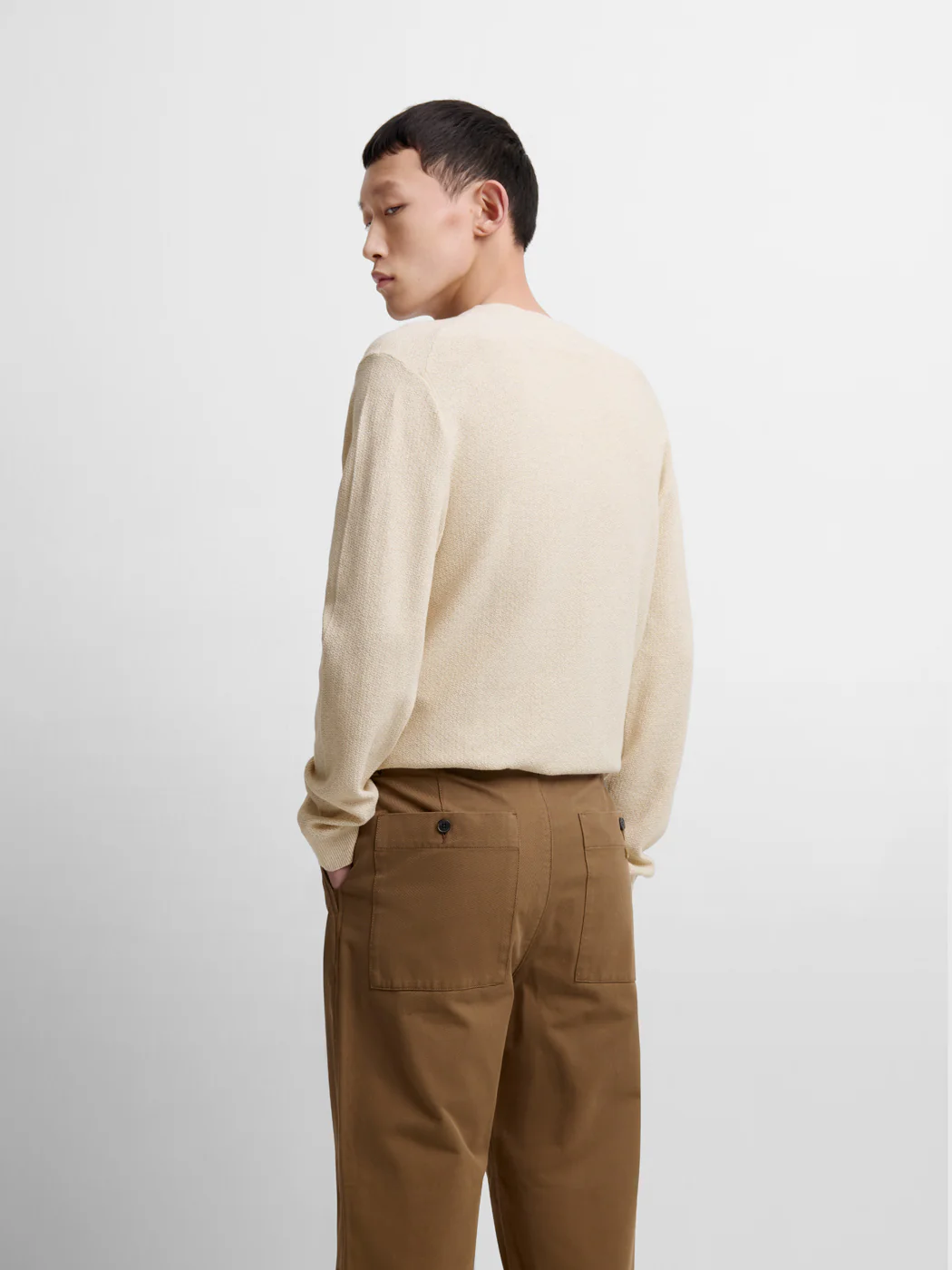 Pull col V en coton bio